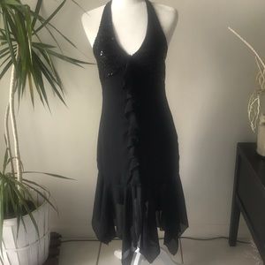 Halter neck evening dress